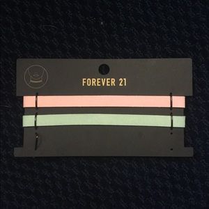 Pink and mint chokers